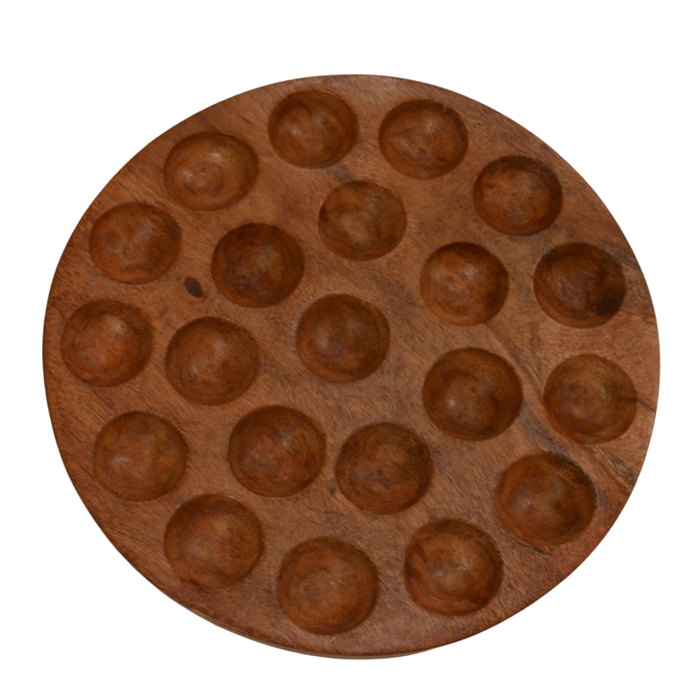 Organizador de huevos circular | Madera Guamúchil