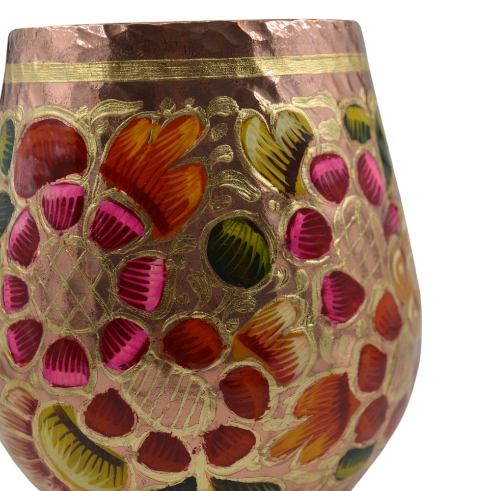 Vaso Gota Flores | Cobre