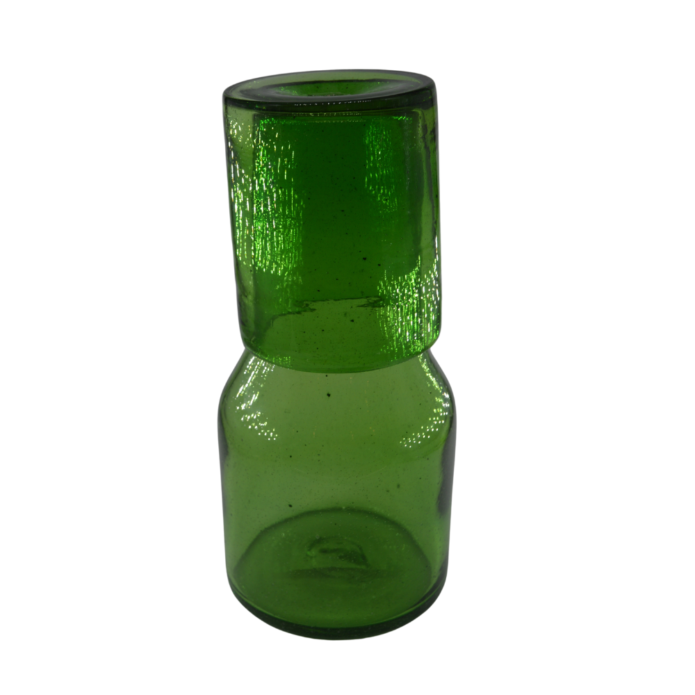 Botellón con Vaso | Vidrio Soplado