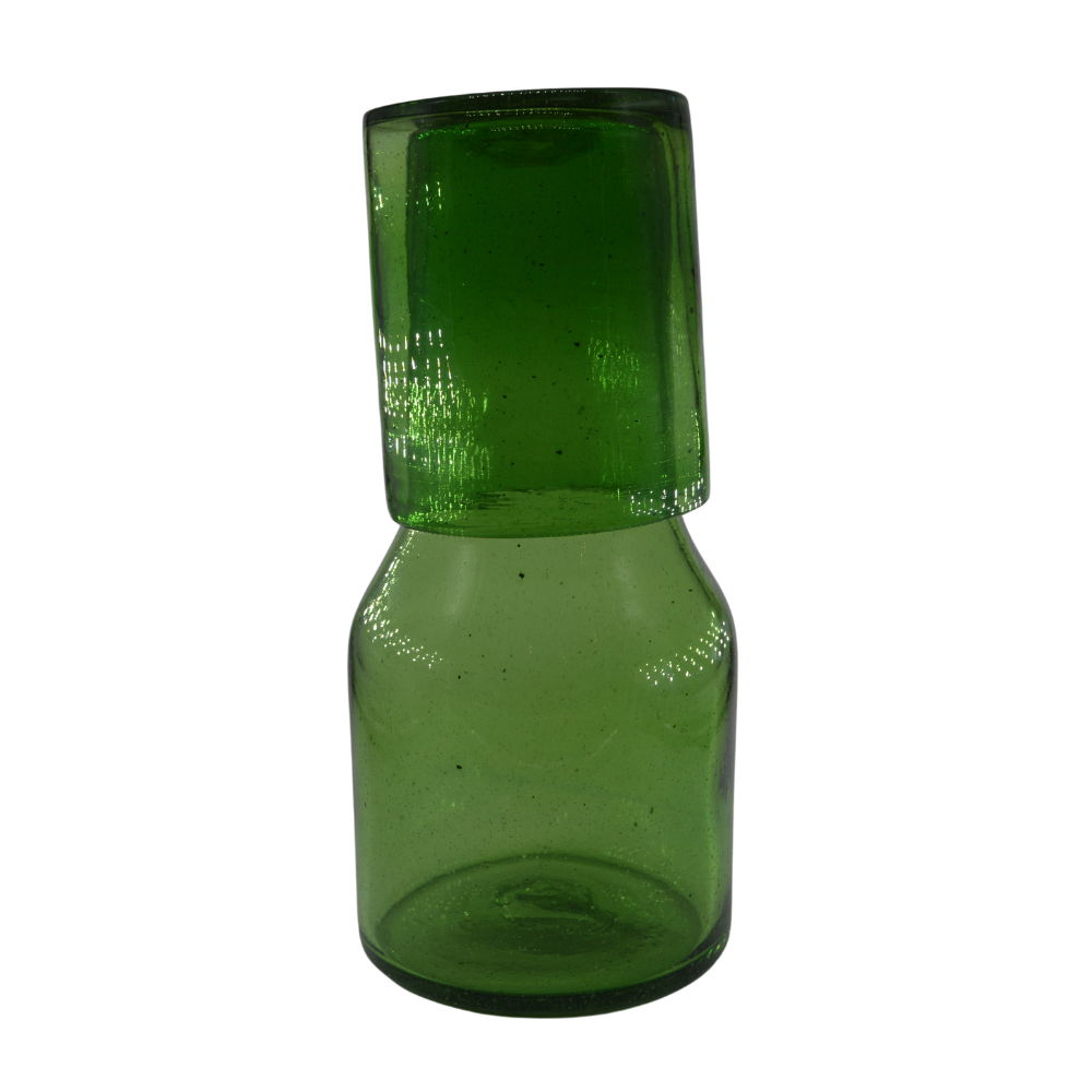 Botellón con Vaso | Vidrio Soplado