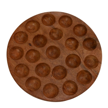 Organizador de huevos circular | Madera Guamúchil