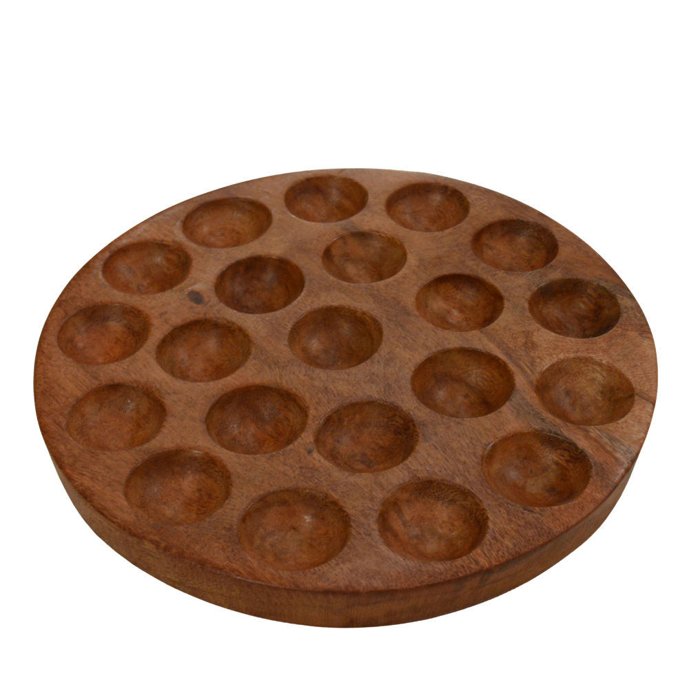 Organizador de huevos circular | Madera Guamúchil