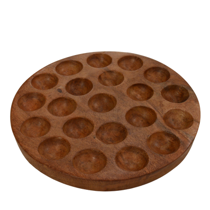 Organizador de huevos circular | Madera Guamúchil