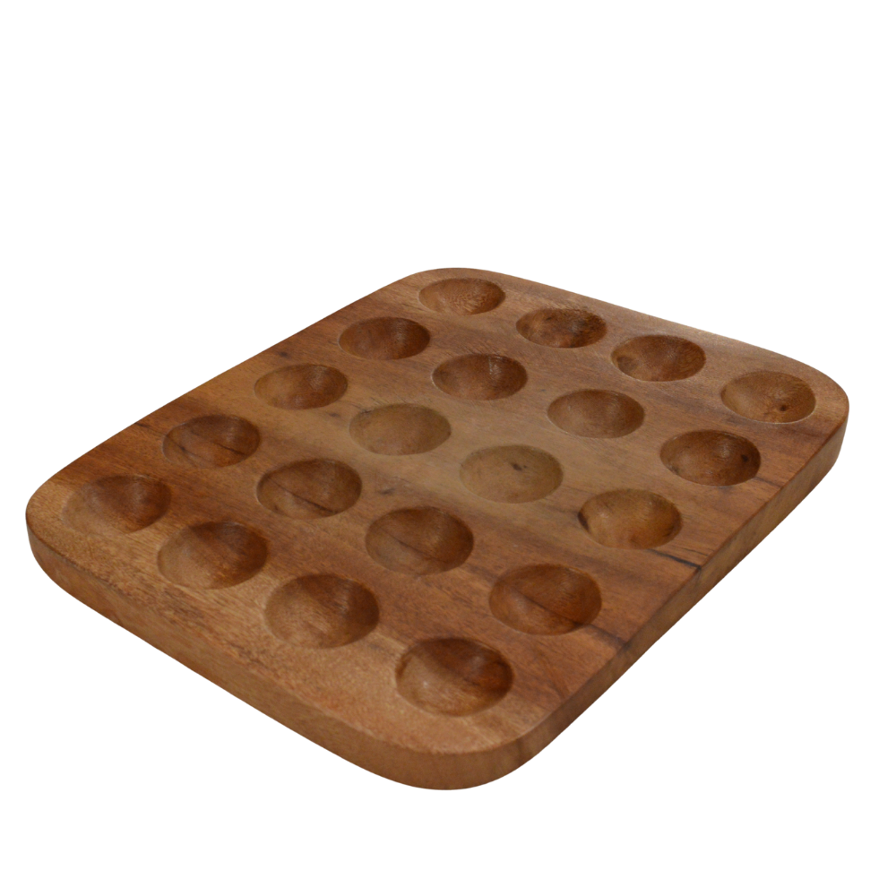 Organizador de huevos cuadrado | Madera Guamúchil