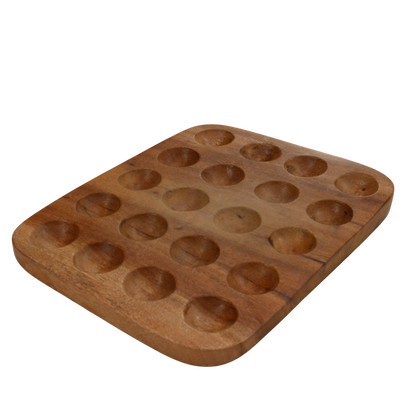 Organizador de huevos cuadrado | Madera Guamúchil