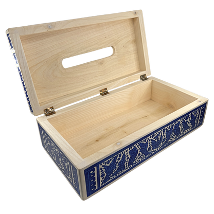 Caja para pañuelos Olinalá 'Amatl' | Madera de Lináloe