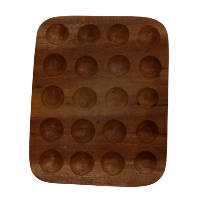 Organizador de huevos cuadrado | Madera Guamúchil