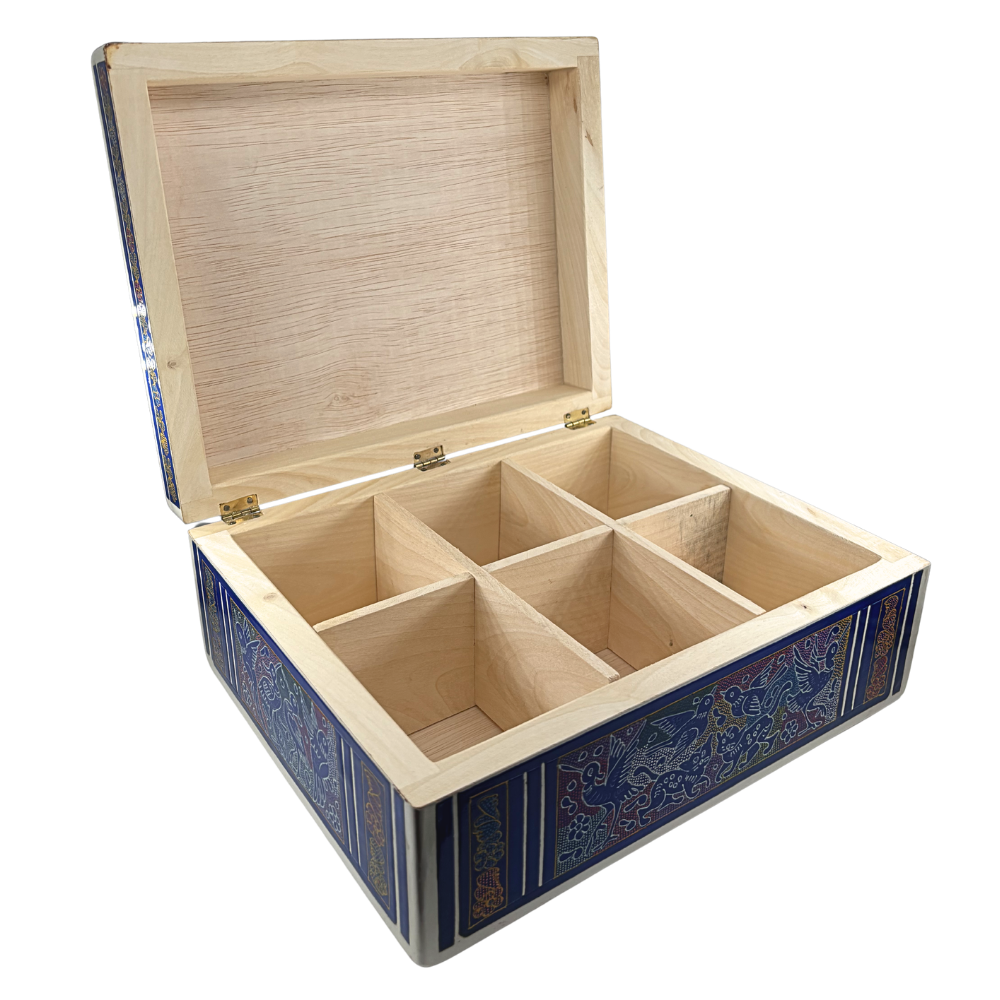 Caja Olinalá 'Lluvia' | Madera de Lináloe