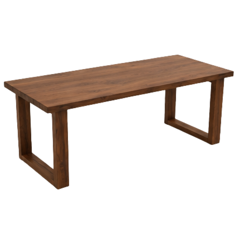 Juego de Mesa 'Esmeralda' | Madera Tzalam y Cuero