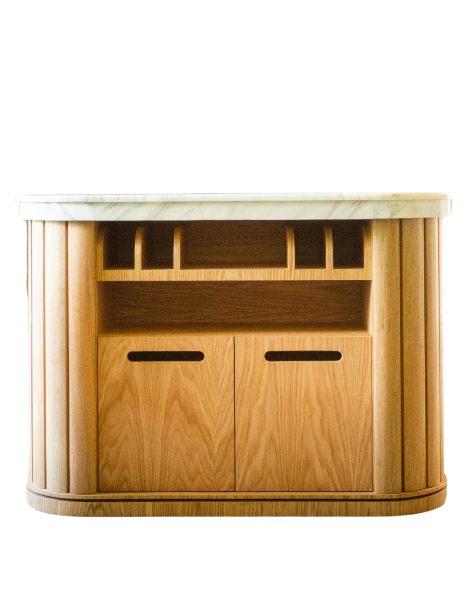 Mueble Comandas 'Holanda' | Madera Roble Europeo y Mármol