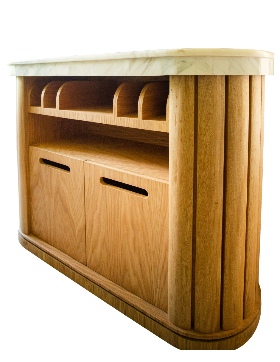 Mueble Comandas 'Holanda' | Madera Roble Europeo y Mármol