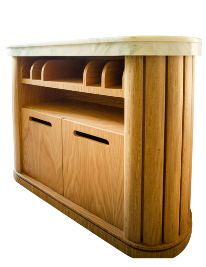 Mueble Comandas 'Holanda' | Madera Roble Europeo y Mármol