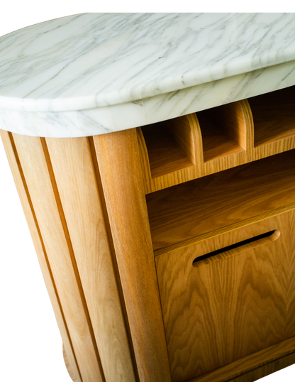 Mueble Comandas 'Holanda' | Madera Roble Europeo y Mármol