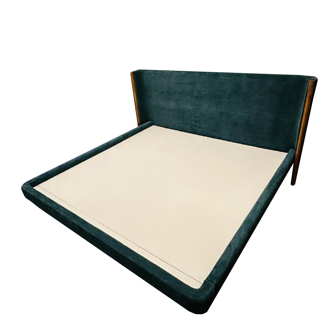 Cama 'Moises' | Madera Parota y Tapicería Tela
