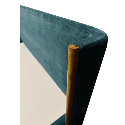 Cama 'Moises' | Madera Parota y Tapicería Tela