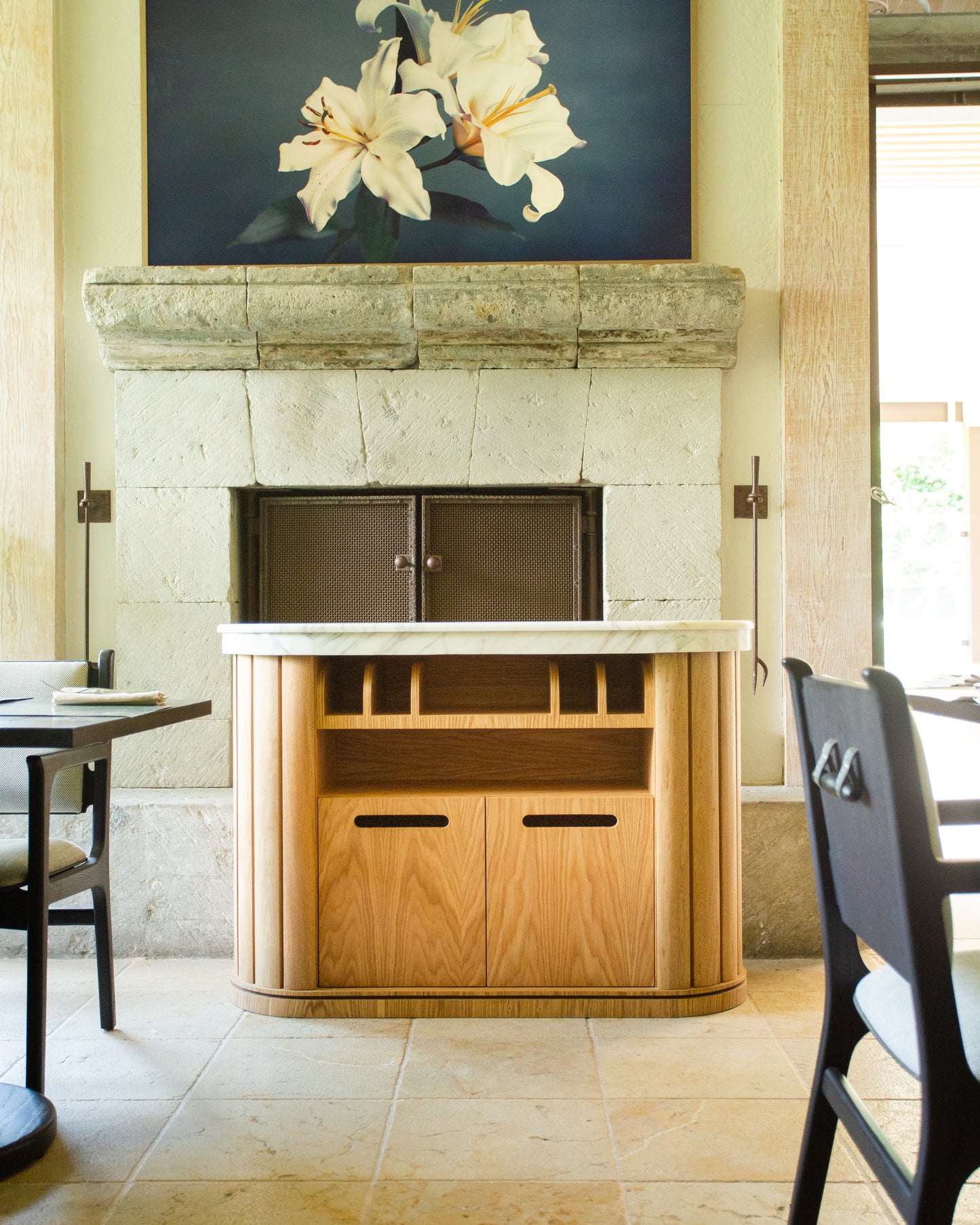 Mueble Comandas 'Holanda' | Madera Roble Europeo y Mármol