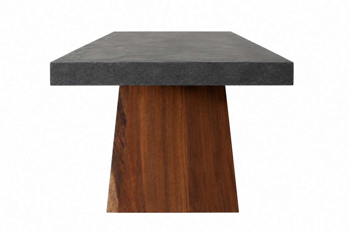 Mesa de centro 'Iliana' | Madera Tzalam y Porcelanato